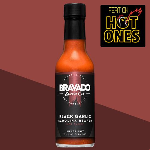 BLACK GARLIC CAROLINA REAPER HOT SAUCE - HOT ONES SEASON 6