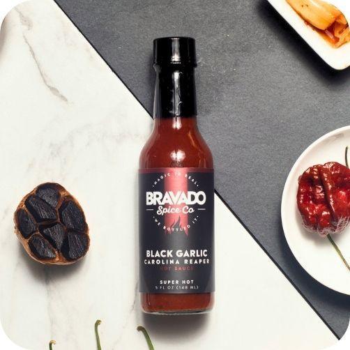 Black Garlic Carolina Reaper Hot Sauce - Bravado Spice
